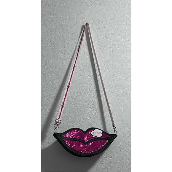 Benefit Handbags - Benefit they're real sparkle lips purse crossbody bag glamour